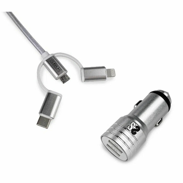 Универсално USB зарядно за кола + USB-C кабел Subblim SUB-CHG-4CC001