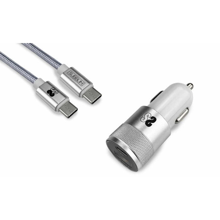 Зарядно за кола Subblim SUBCHG-5CPD10 Черен Стомана 20 W