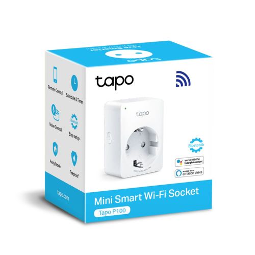 Смарт контакт TP-LINK Tapo P100, бял