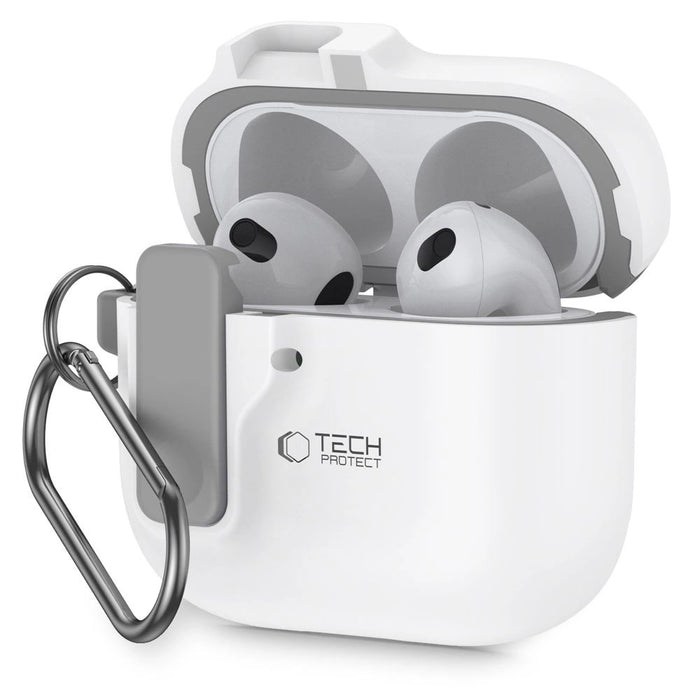 Тънък калъф Tech-Protect за AirPods 4 - бял