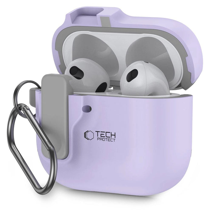 Тънък калъф Tech-Protect за AirPods 4 - лилав
