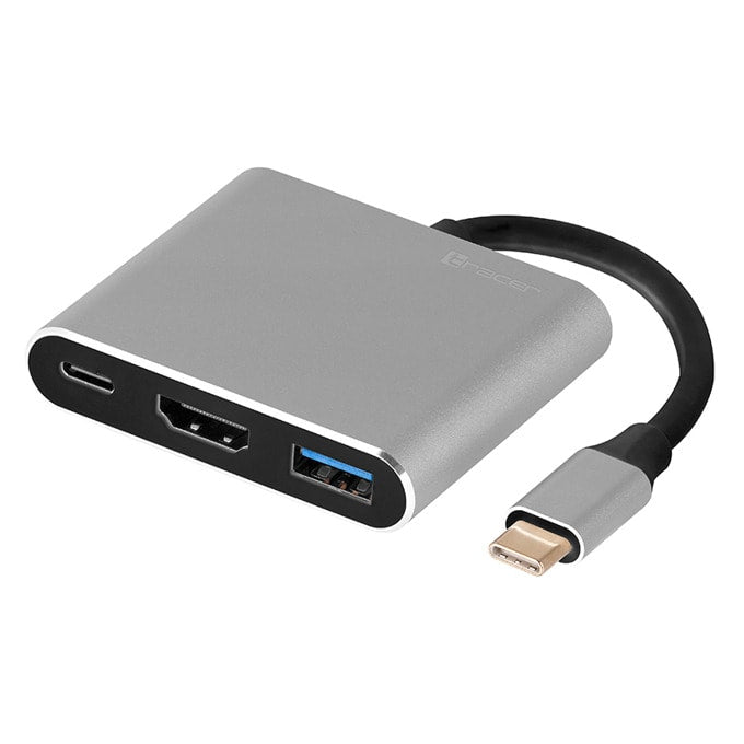 TRACER Адаптер А-1 , USB-C, HDMI 4K, USB 3.1, PDW 100W