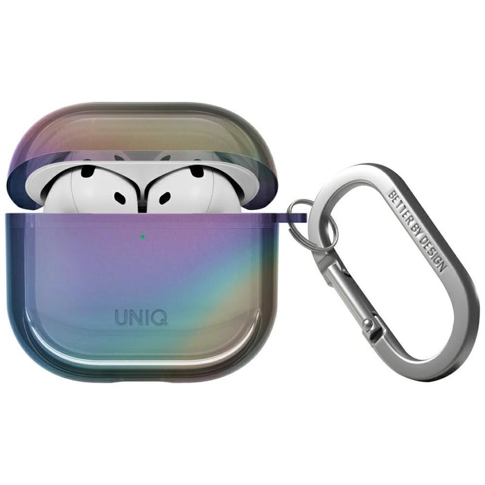 Уникален калъф Iridescia AirPods 4 Hang Case - холо многоцветен