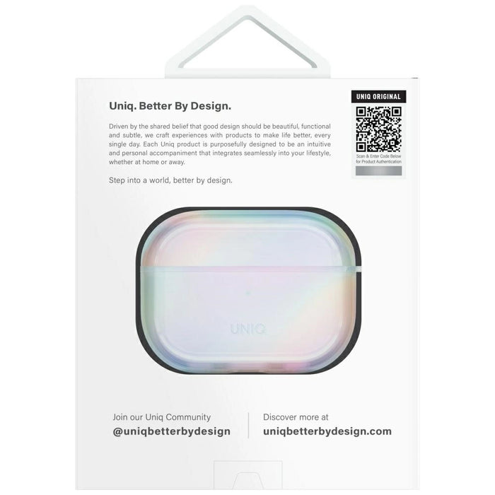 Уникален калъф Iridescia за AirPods Pro 2 Hang Case - Holo White