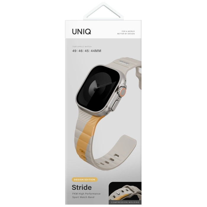 Uniq Stride De Rubber Strap за Apple Watch 44 / 45 / 46 / 49 мм - бежов