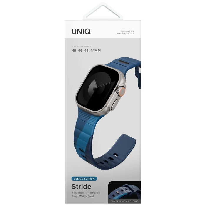 Uniq Stride De Rubber Strap за Apple Watch 44 / 45 / 46 / 49 мм - син