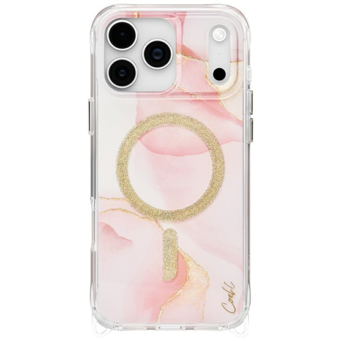 Уникален калъф Coehl Aeris за iPhone 17 Pro Max с магнитно зареждане - розов