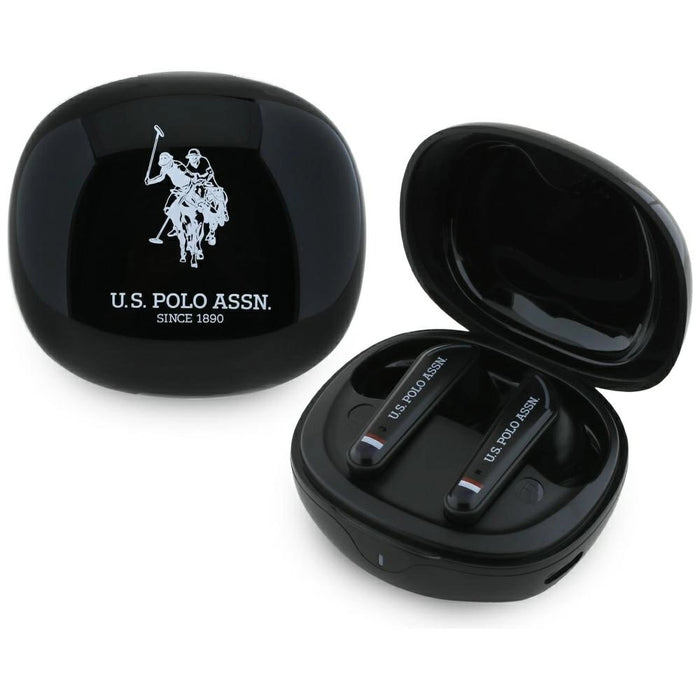 Bluetooth слушалки с лого TWS Polo DH - черни