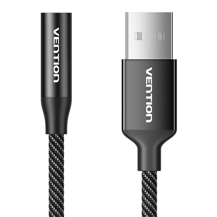 Еднопортова USB външна звукова карта Vention Gome 0.25m (черна)
