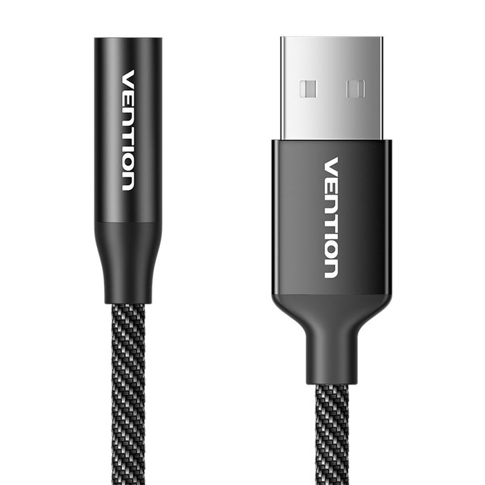 Еднопортова USB външна звукова карта Vention Gome 1m (черна)