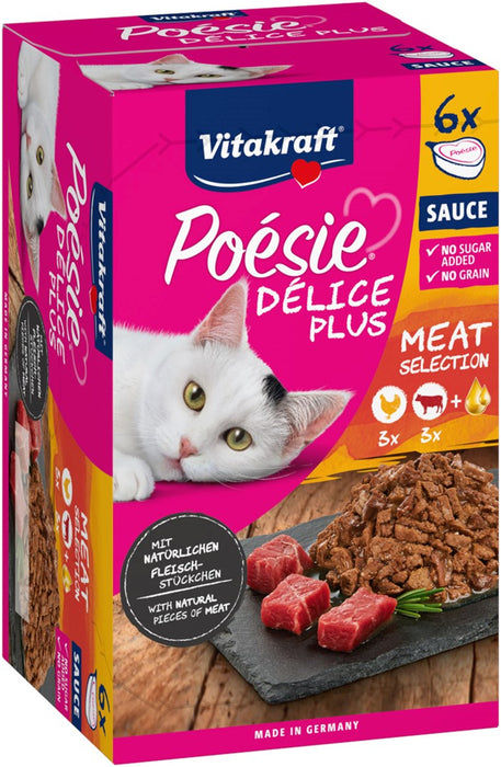 VITAKRAFT POESIE DELICE PLUS Chicken and Beef - мокра храна за котки - 6x85g
