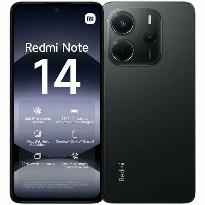 Смартфони Xiaomi Redmi Note 14 Octa Core 6 GB RAM 128 GB Черен 6,67"