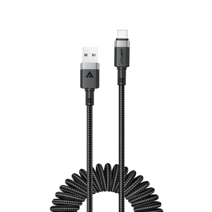 Acefast C14-04 USB-A - USB-C Кабелна пружина 480Mb/s 3A