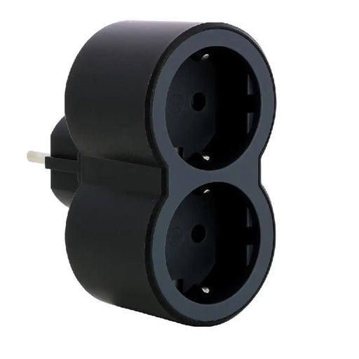 АДАПТЕР 2x ШУКО ПРАВ LEGRAND - ЧЕРНО СИВ