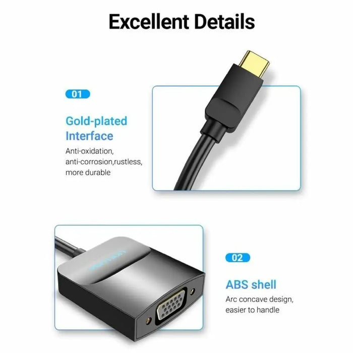 Адаптер за USB към VGA Vention TDDBB
