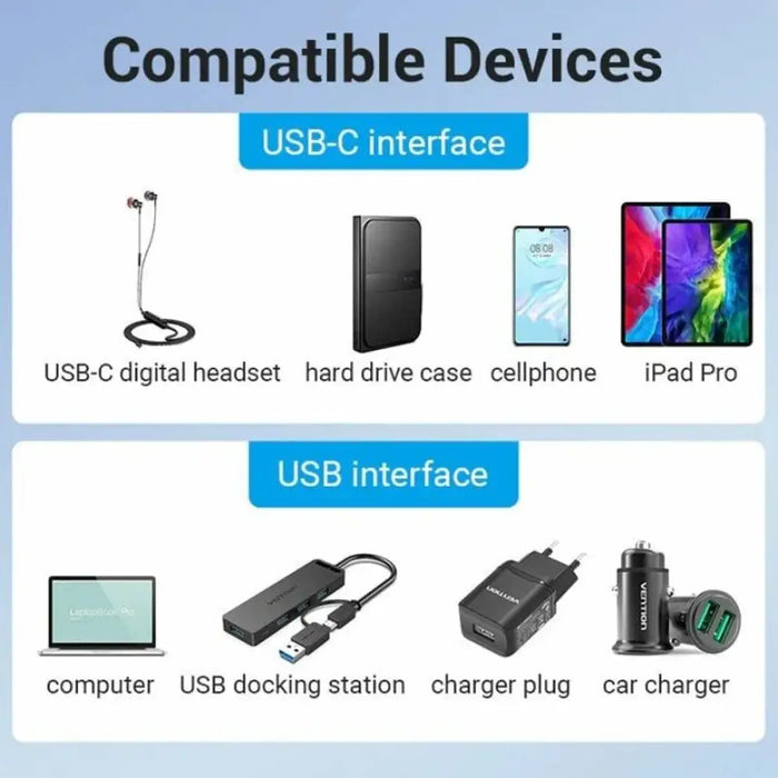 Адаптер USB към USB C Vention CDPH0