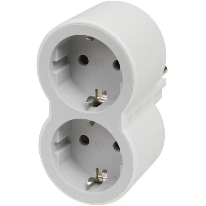 Адаптер за контакт Legrand 694516 шуко 2x бял