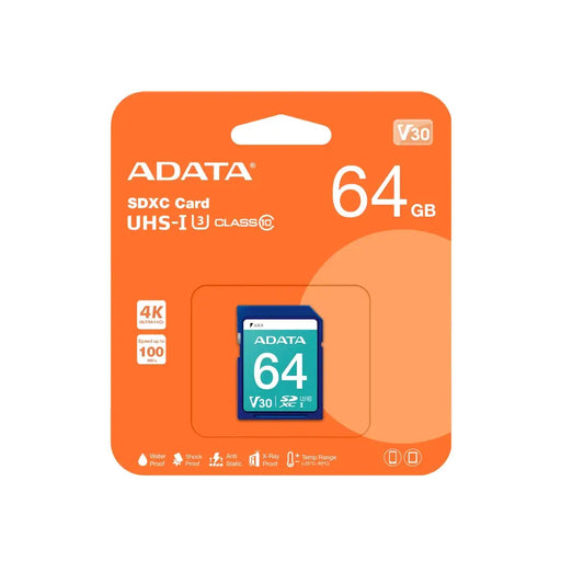 ADATA 64GB SDXC UHS-I U3 V30S
