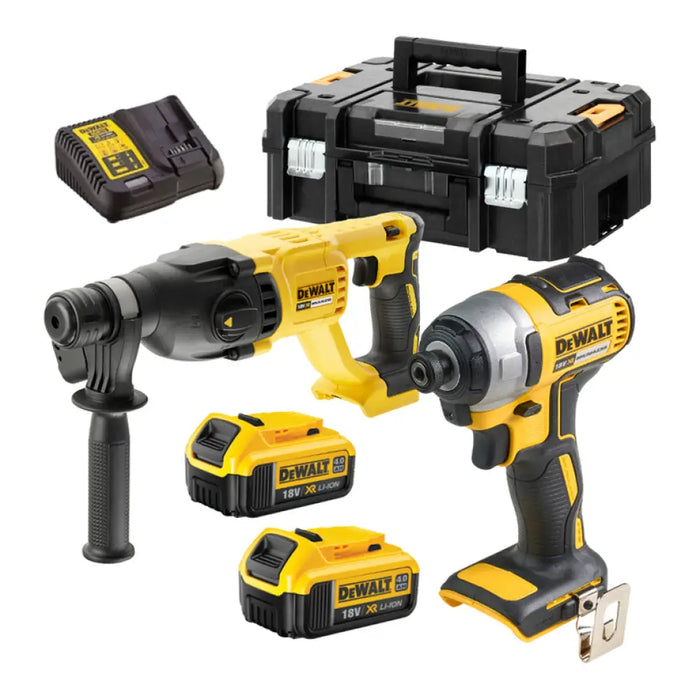 АКУМУЛАТОРЕН БЕЗЧЕТКОВ КОМПЛЕКТ DEWALT DCK2023M2T-QW 18 V