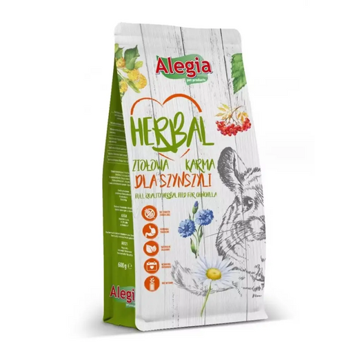 ALEGIA Herbal - суха храна за чинчили - 600гр
