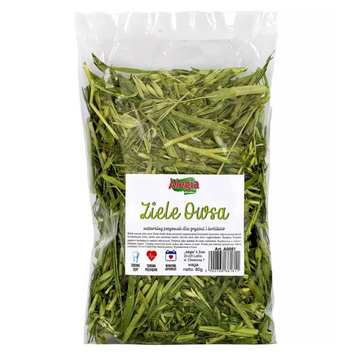 АЛЕГИЯ Овесена билка - лакомство за гризачи и зайци - 80гр