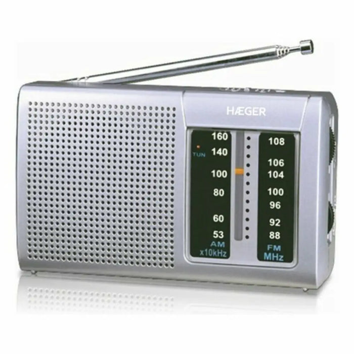 AM / FM радио Haeger PR-BIB.001A Сив