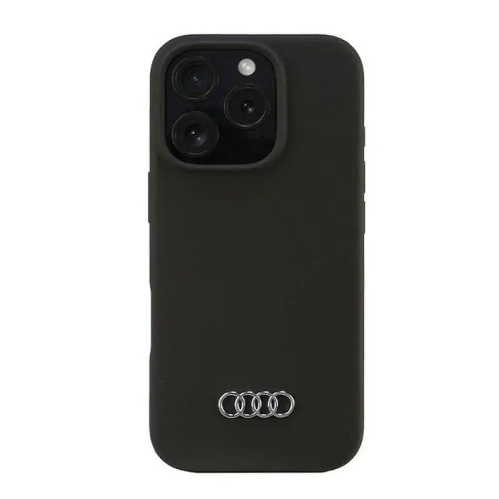 Audi Silicone Case iPhone 16 Pro 6.3’’ черен/черен твърд