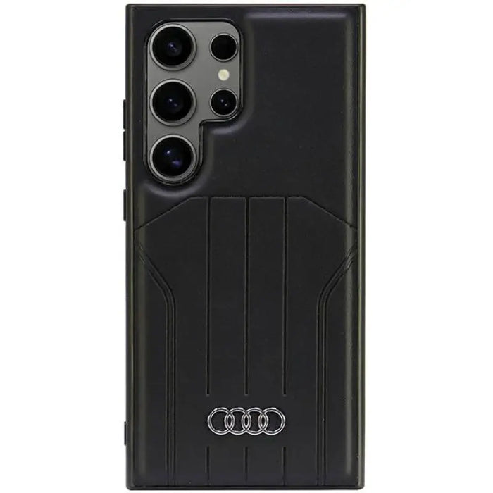 Audi Synthetic Leather MagSafe S24 Ultra S928 черен/черен