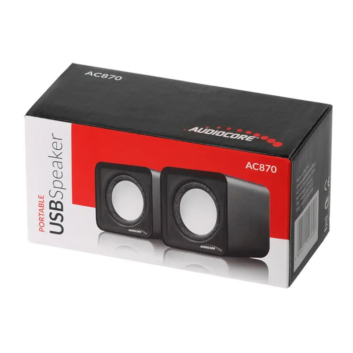 Audiocore AC870 B 2-лентов 3 W черен сив с кабел
