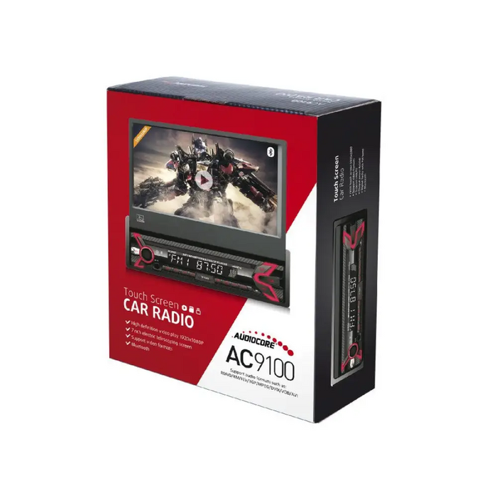 Audiocore AC9100 Радио Car Digital Черно Червено