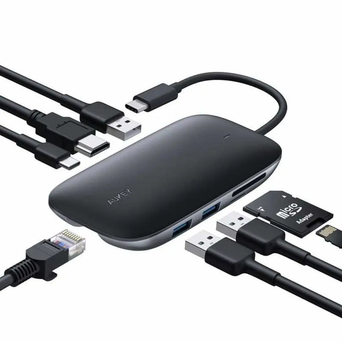 AUKEY CB-C71 интерфейсен хъб 5000 Mbit/s Черен
