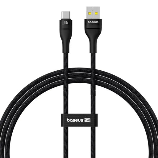Baseus Flash 2 USB-A / USB-C кабел 100W 1 м - черен