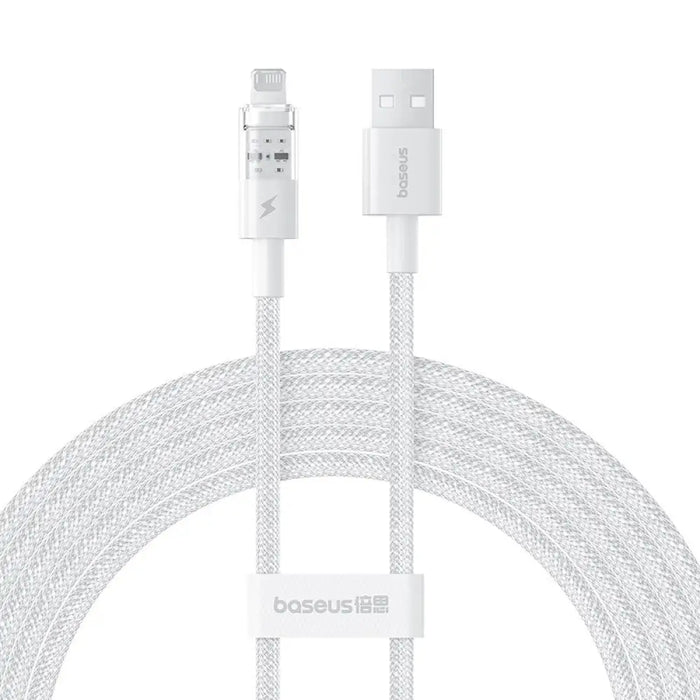 Baseus Gem USB към IP 2.4A кабел за бързо зареждане 2 м Бял