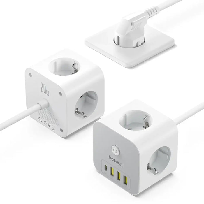 Baseus PowerCombo 7 в 1 Power Strip Cube 3 AC + 3 x USB-A