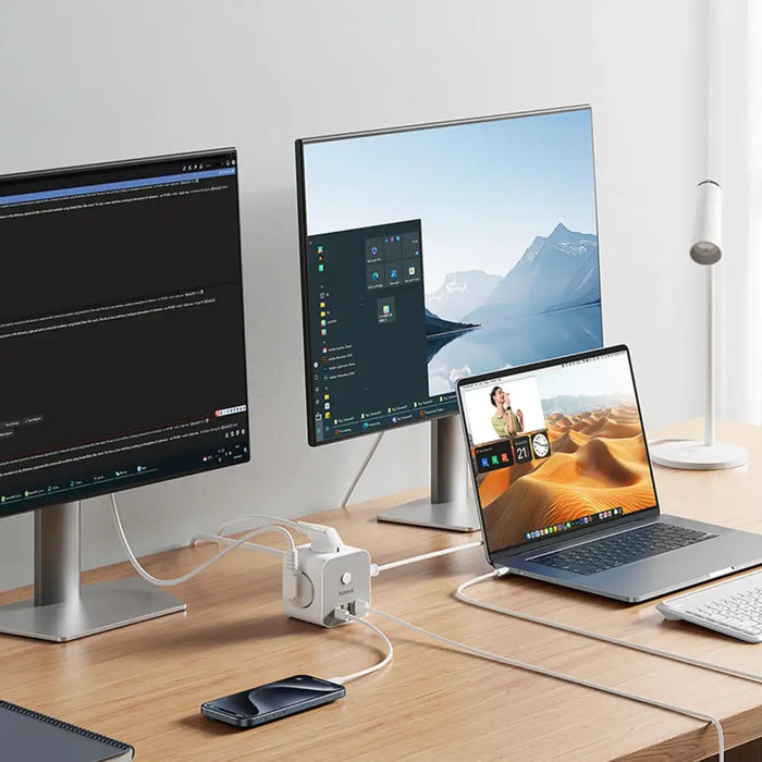 Baseus PowerCombo 7 в 1 Power Strip Cube 3 AC + 3 x USB-A