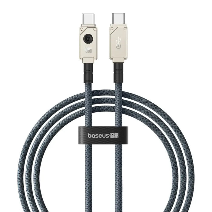 Baseus Unbreakable USB C към USB C кабел 1 m 100 W Бял
