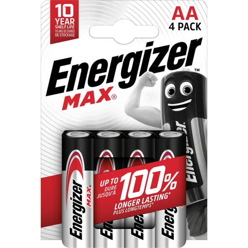 БАТЕРИИ ENERGIZER АЛКАЛНИ MAX AA LR6 4 БРОЯ ЕКО ОПАКОВКА