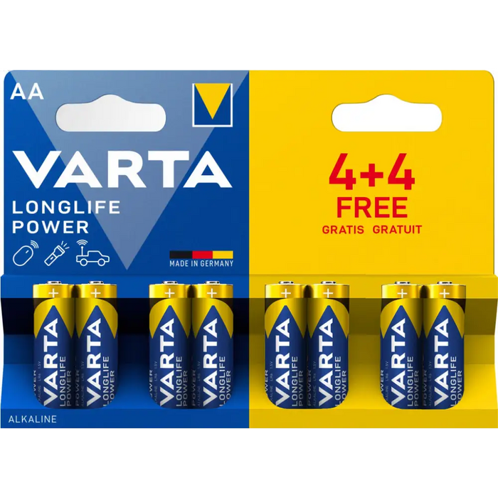Батерии Varta LONGLIFE POWER AA BLI 8 (4 + 4)
