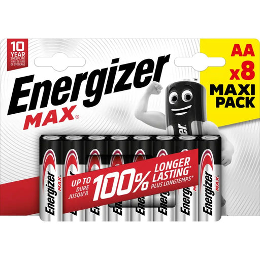 БАТЕРИИ ENERGIZER АЛКАЛНИ MAX AA LR6 8 БРОЯ ЕКО ОПАКОВКА