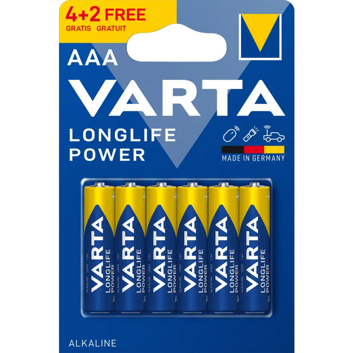 Батерии Varta LONGLIFE POWER AAA BLI 6 (4 + 2)