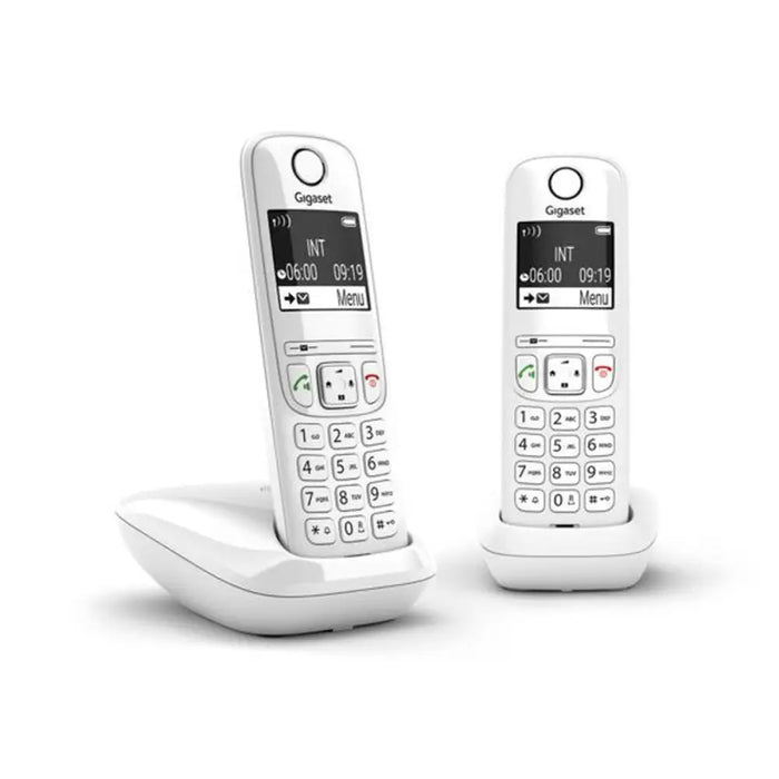 Безжичен телефон Gigaset AS690 Duo Бял