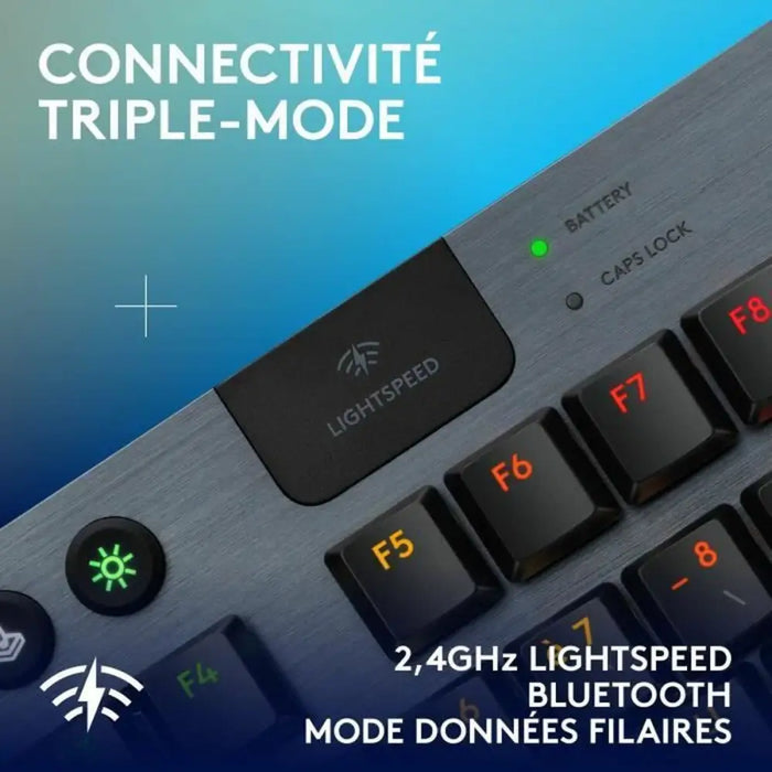 Безжична клавиатура Logitech G915 TKL X Черен AZERTY