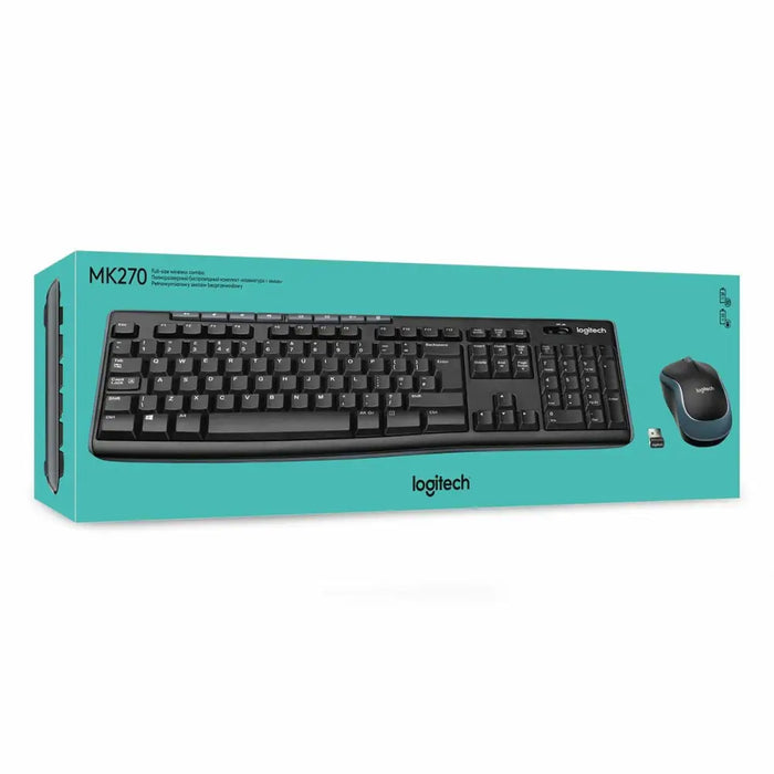 Безжична клавиатура Logitech K270 Черен Испанска Qwerty 2.4