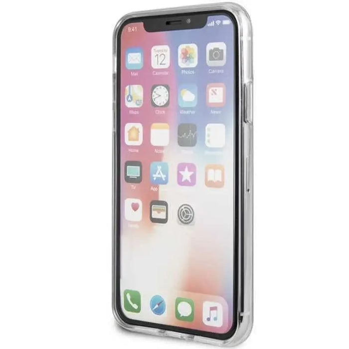 Блестящ калъф Guess 4G за iPhone X/Xs - златен