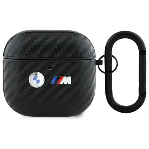 BMW Carbon Double Metal Logo калъф за AirPods 4 - черен