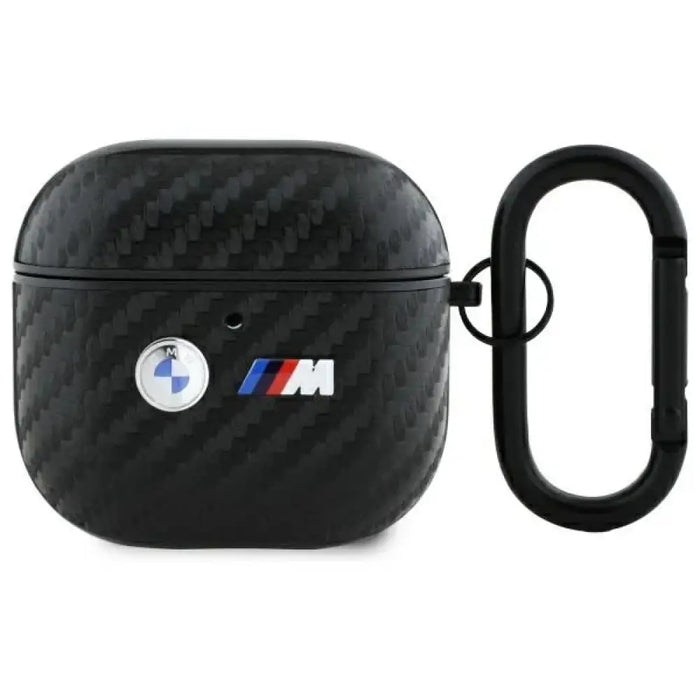 BMW Carbon Double Metal Logo калъф за AirPods 4 - черен