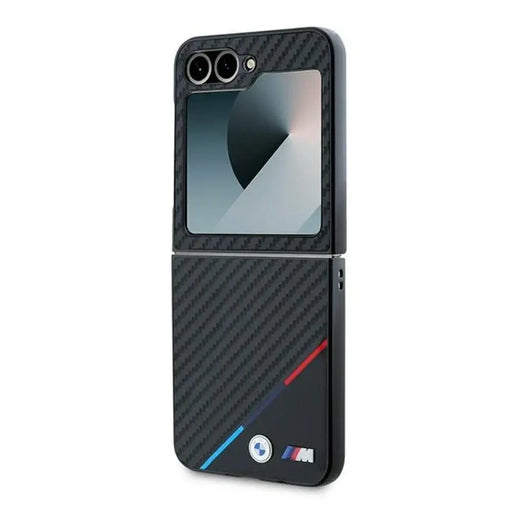 BMW Carbon Tricolor Case за Samsung Galaxy Z Flip 6 - черен