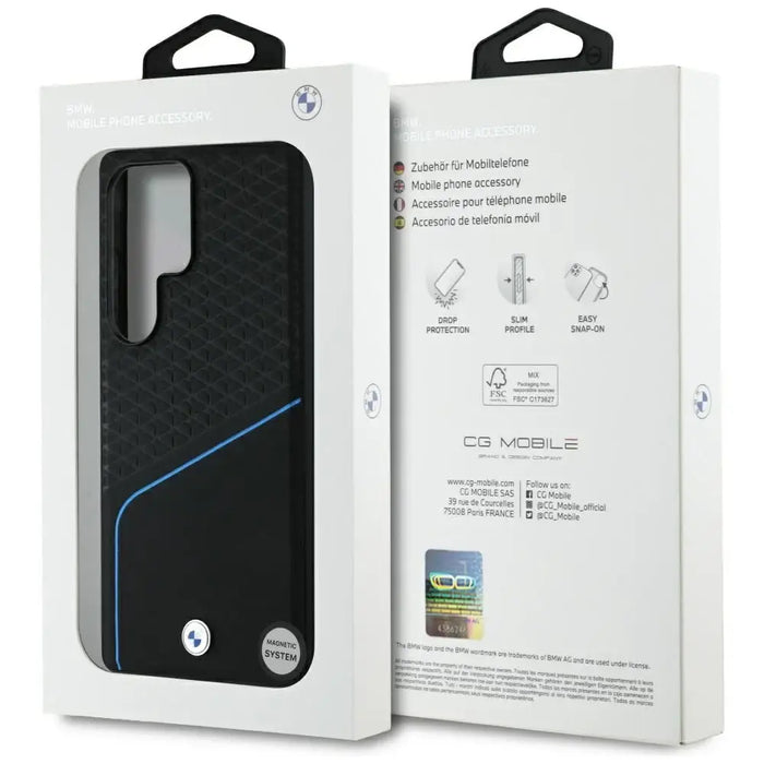 BMW Leather Textured and Smooth MagSafe калъф за Samsung