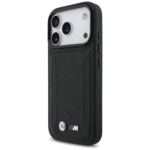 BMW M Quilted Logo MagSafe Case за iPhone 17 Pro - черен