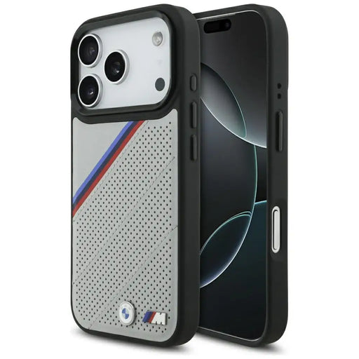 BMW M Tricolor Metal Logo MagSafe Case за iPhone 17 Pro